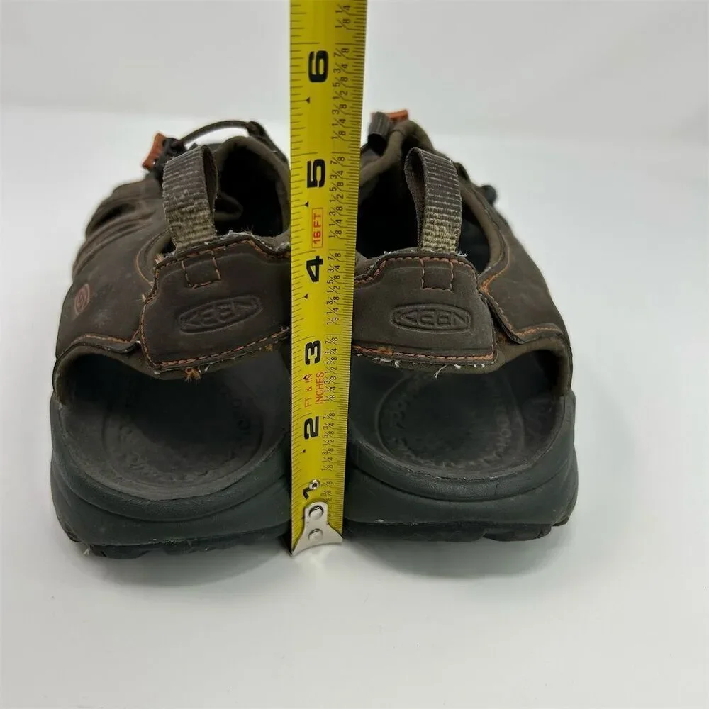 KEEN Men's Targhee III Hiking Sandals Brown Leather Slingback Size 11.5 Slip-On
